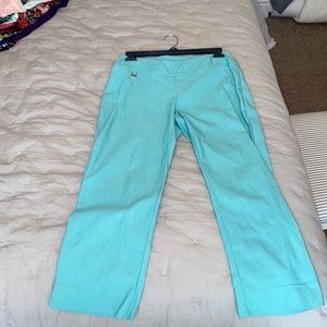 Turquoise dressy casual pants/capris - size 2